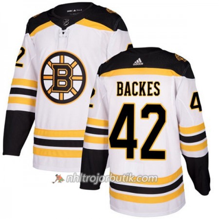 Män Ishockey Boston Bruins Tröja David Backes 42 Adidas 2017-2018 Vit Authentic